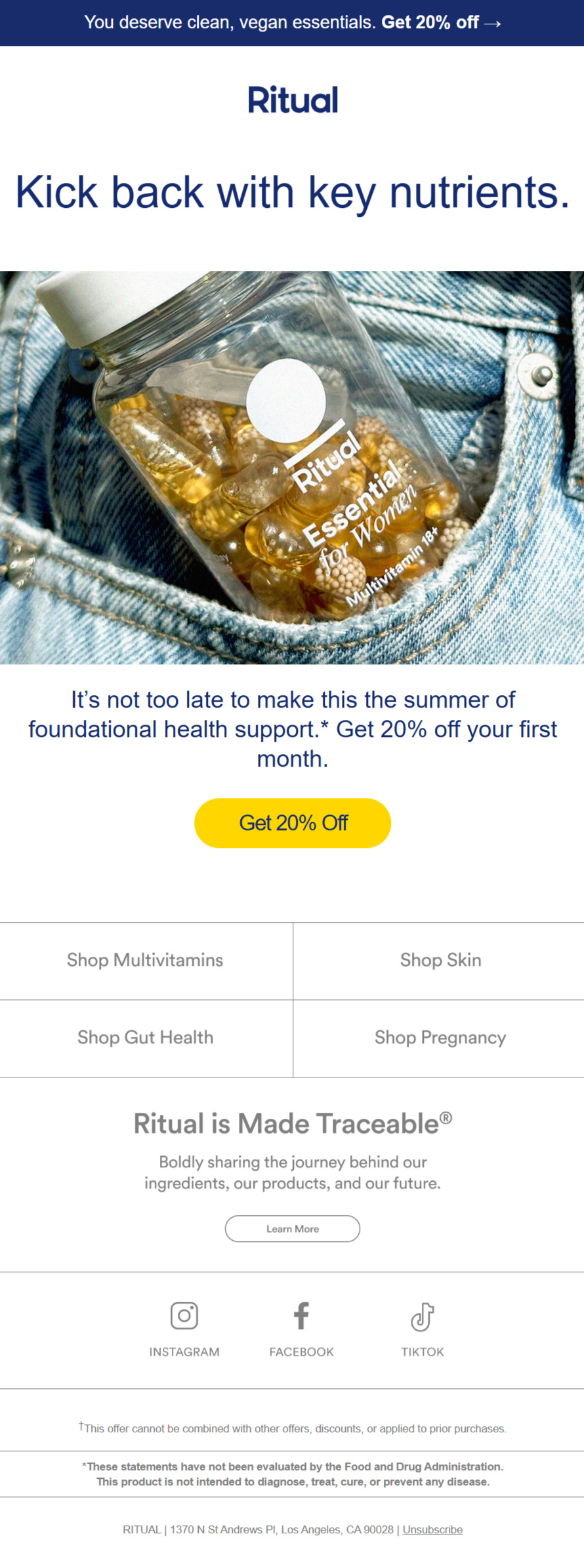 Ritual Seasonal Email